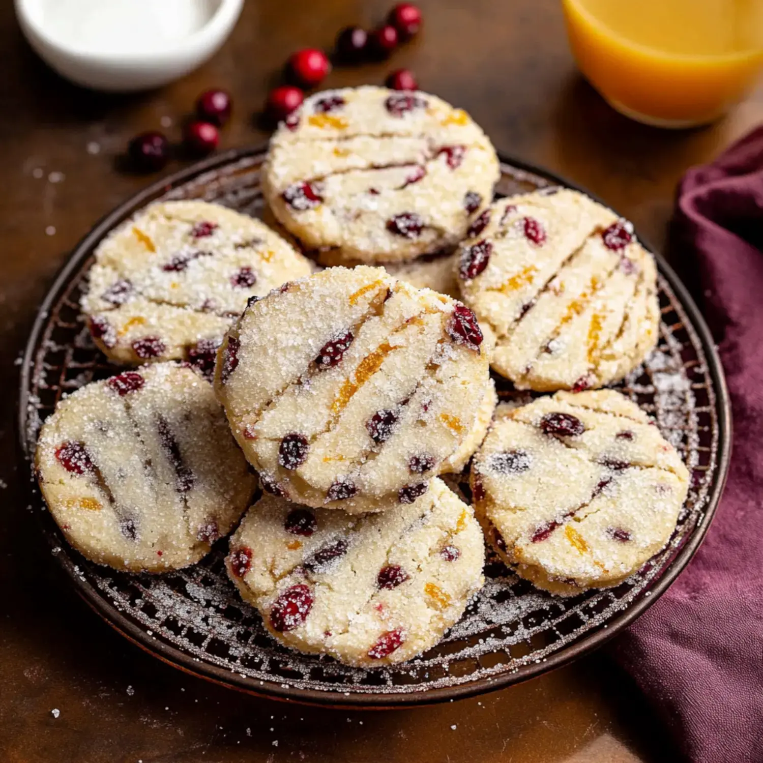 Easy Cranberry Orange Icebox Cookies Recipe