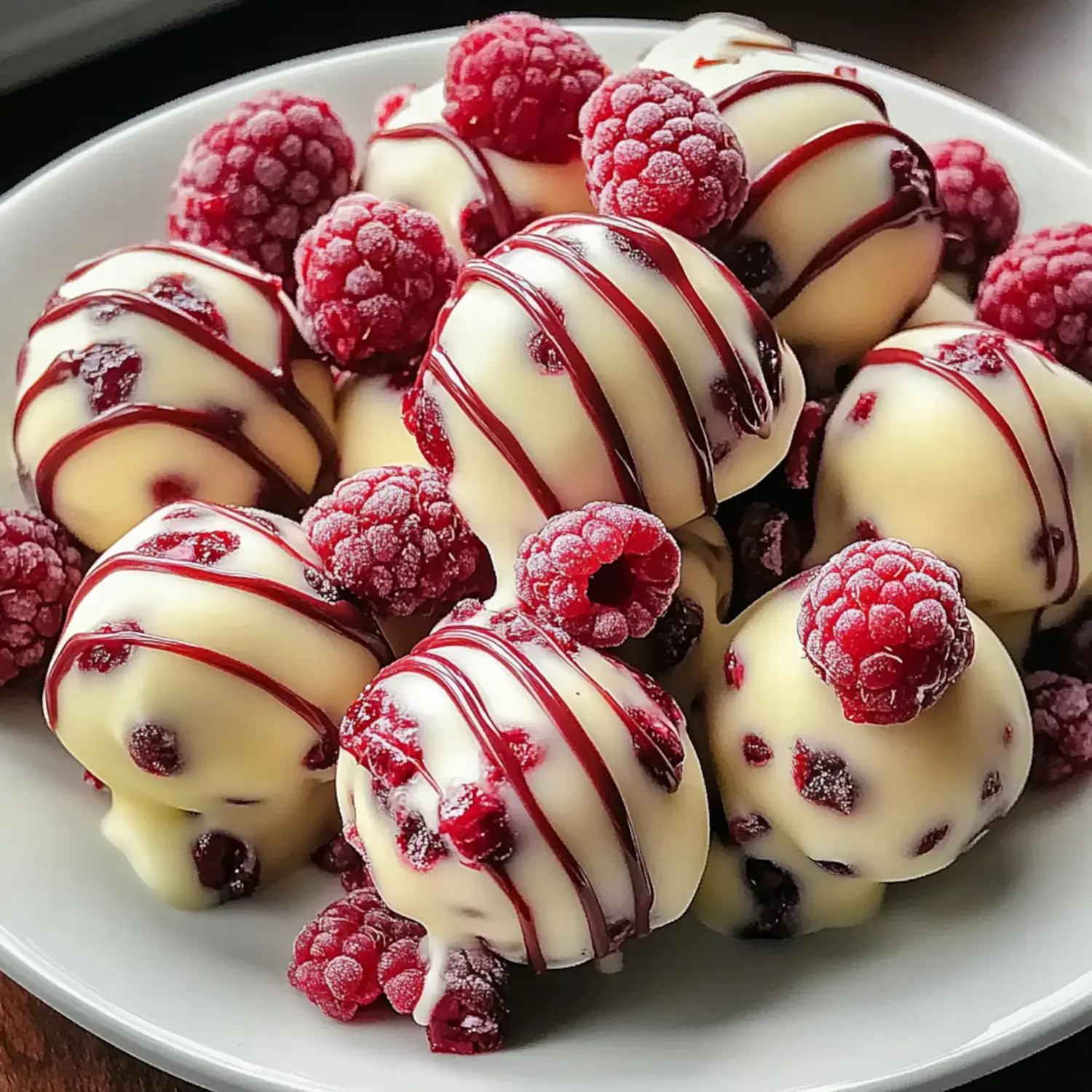 Easy White Chocolate Raspberry Cheesecake Balls Recipe – My Home Made Recipe