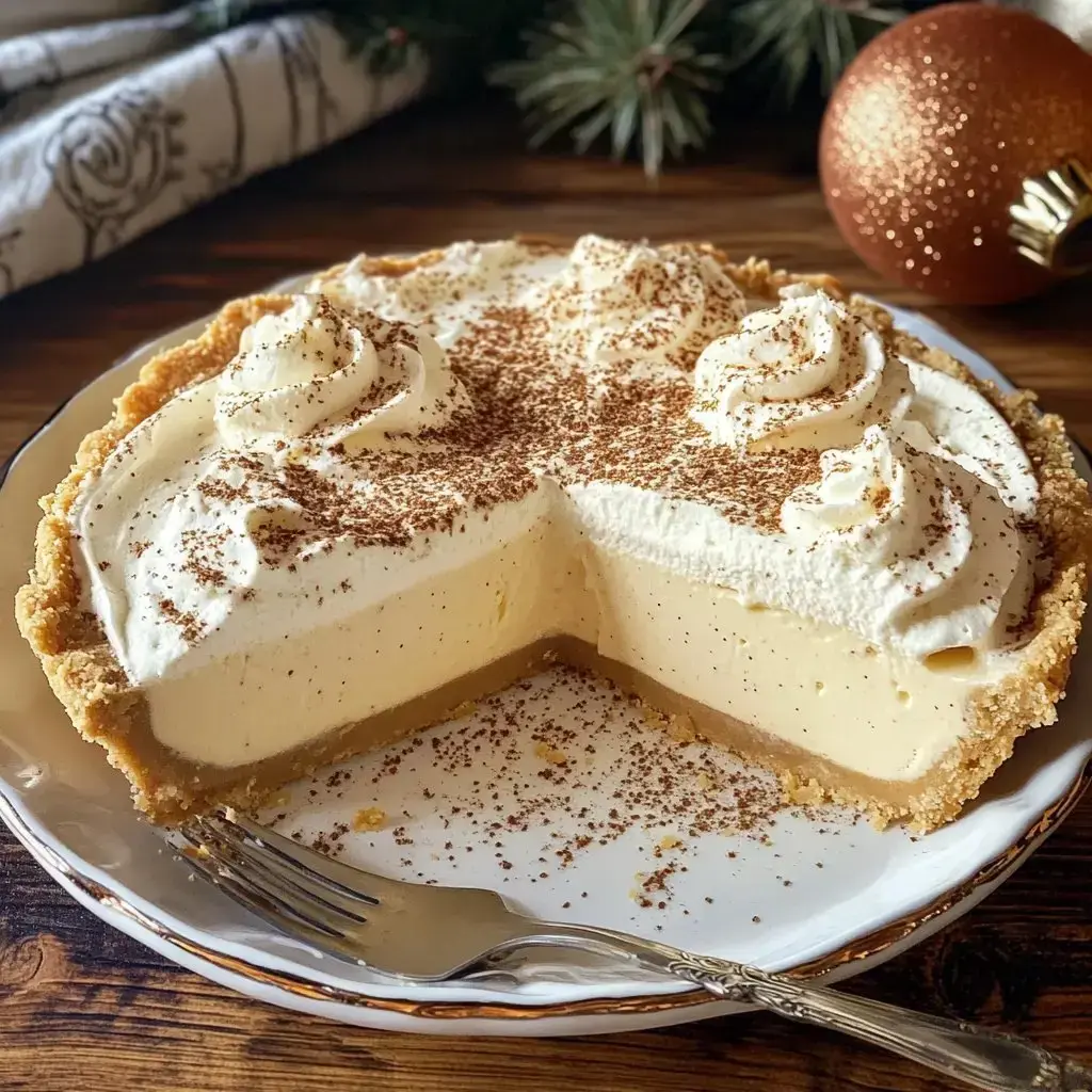 Quick No-Bake Eggnog Cream Pie Recipe