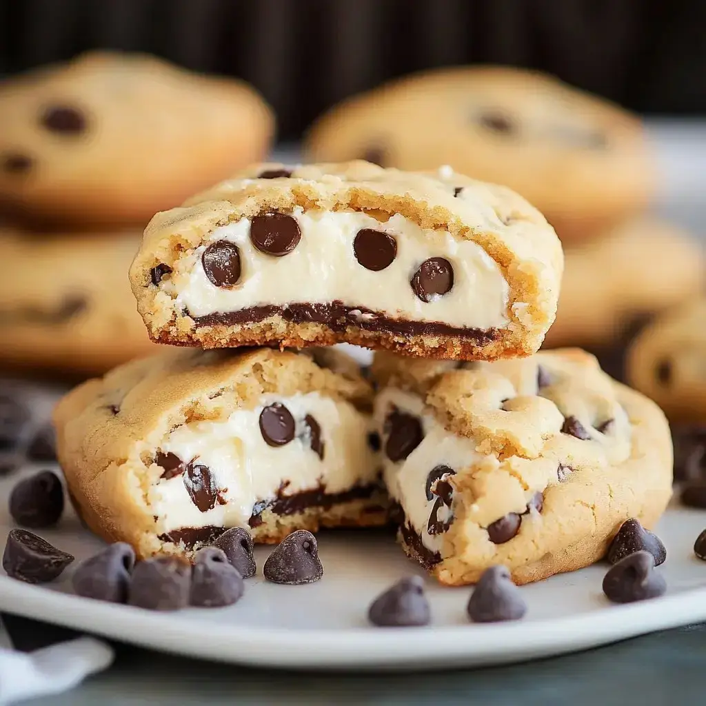 Easy Cheesecake Stuffed Chocolate Chip Cookie Recipe