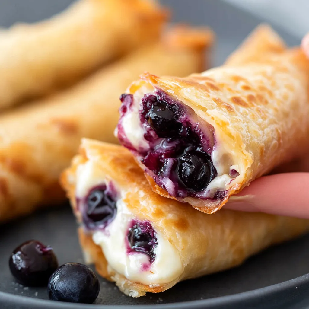 Blueberry Cheesecake Egg Rolls – Easy Dessert Recipe