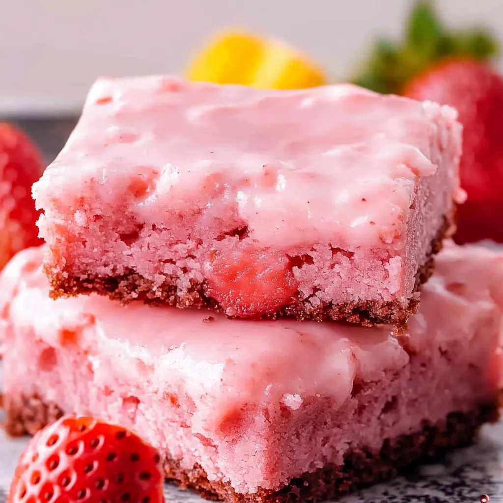 Easy Strawberry Brownies Recipe – Just 4 Ingredients! – My Home Made Recipe