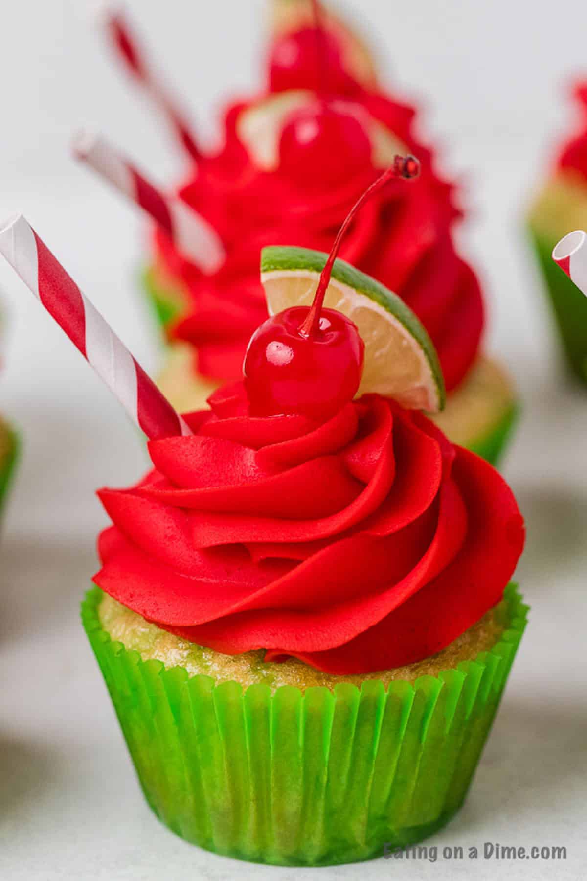 Cherry Limemade Cupcakes – Eating on a Dime